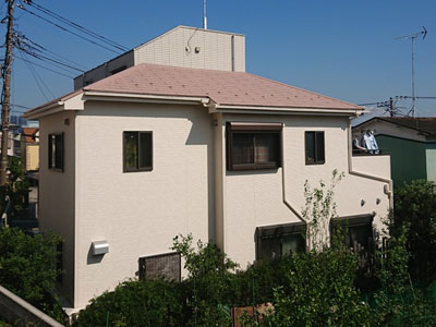 座間市東原で築10年のお家を屋根は遮熱塗料で外壁はラジカル制御塗料でメンテナンス
