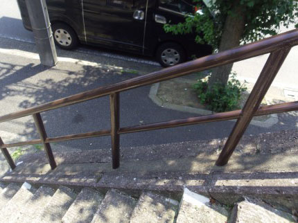IMGP0334-columns2 横浜市青葉区 塗装工事 手すり塗装