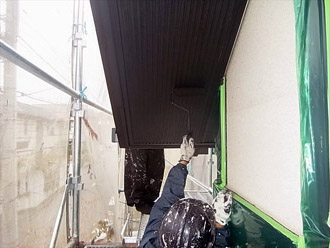 横浜市青葉区　屋根塗装　外壁塗装　細部の塗装　軒天塗装　施工後