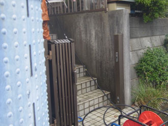 横浜市都筑区　高圧洗浄　塀