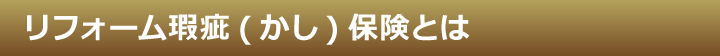 リフォーム瑕疵保険とは