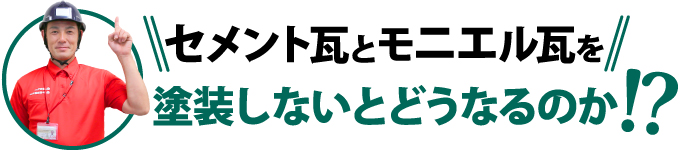 セメント瓦とモニエル瓦を塗装しないとどうなるか セメント瓦とモニエル瓦を塗装しないとどうなるか