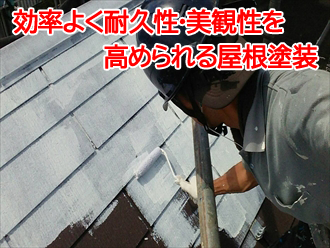 効率よく耐久性・美観性を高められる屋根塗装