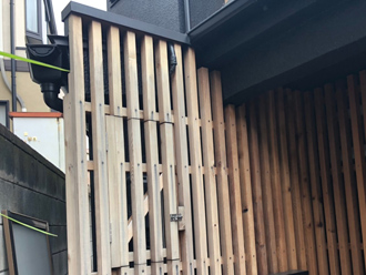 横浜市神奈川区鳥越にてベランダと玄関周りの木部塗装をご希望されたお客様邸調査