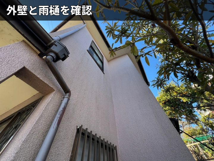 外壁と雨樋の全景