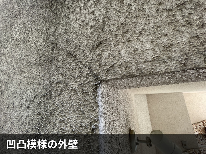 リシン仕上げの外壁面