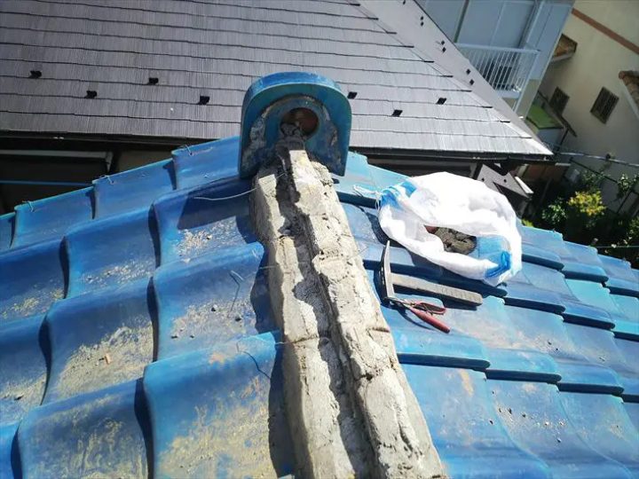 棟瓦取り直し工事