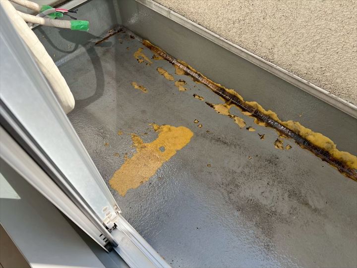 床面防水の剥がれ