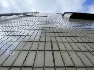 タイル張りの外壁