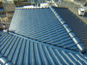 セメント瓦施工後 セメント瓦施工後