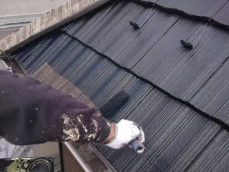 スレート屋根材の塗装