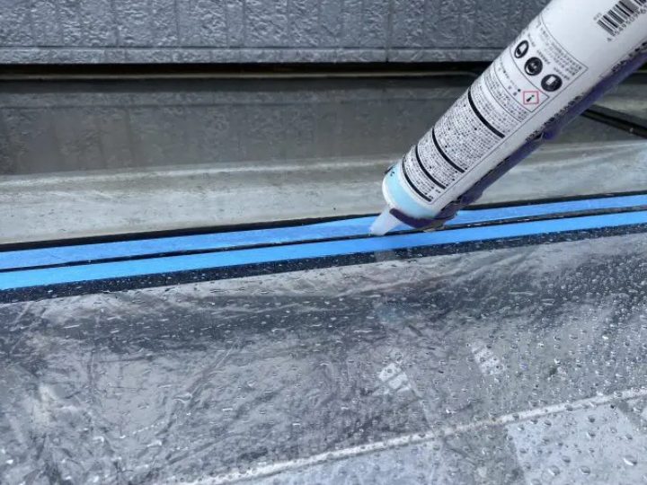 カーポート屋根のコーキング