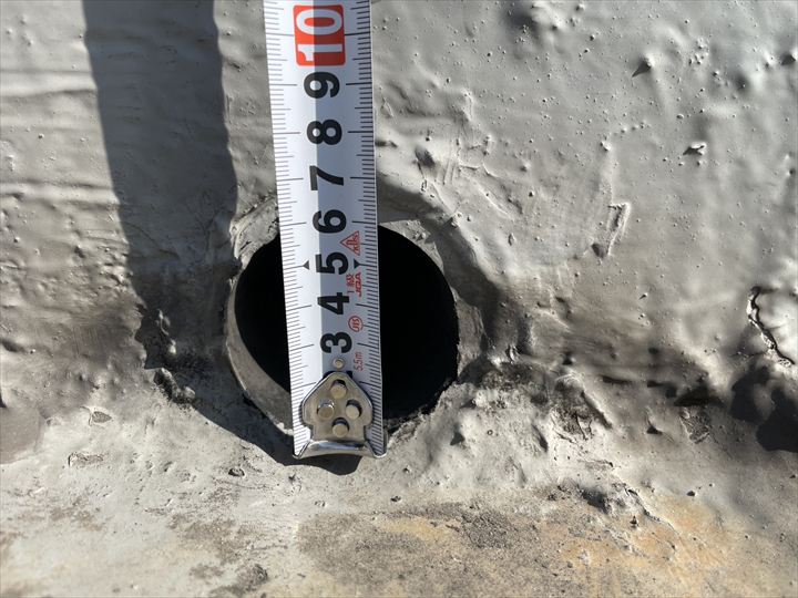 排水口のサイズをチェック