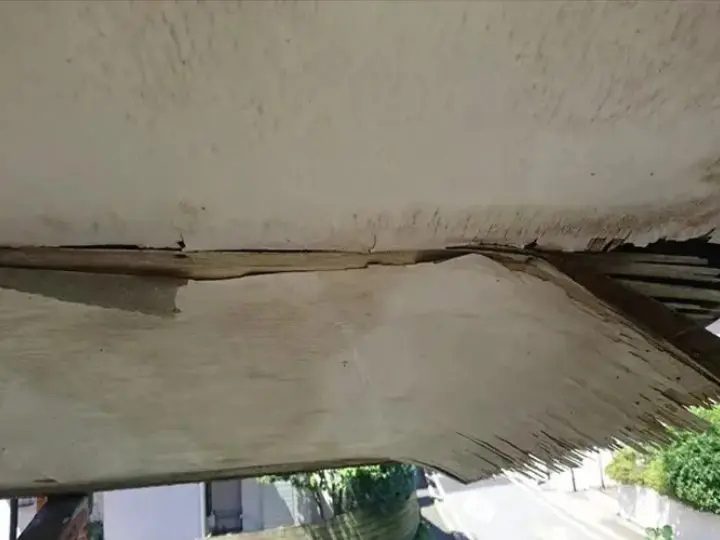 軒天材の剥がれ