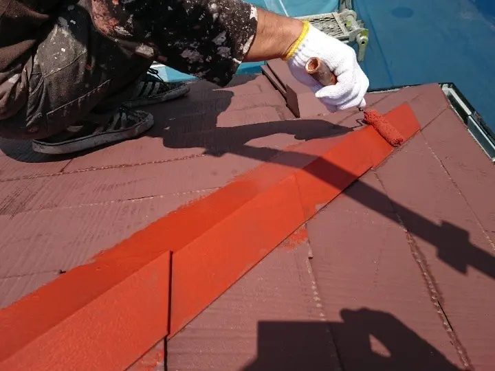 棟板金の塗装