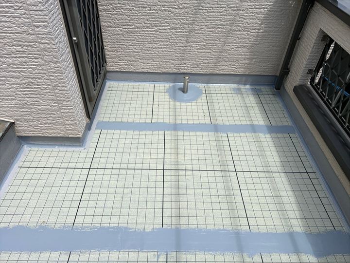 通気緩衝シート・脱気筒設置