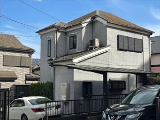 横浜市戸塚区名瀬町でサイディング外壁をパーフェクトトップ（ND－011）で塗装工事しました、施工前写真