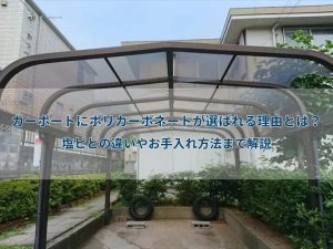 カーポートにポリカーボネートが選ばれる理由とは?塩ビとの違いやお手入れ方法まで解説