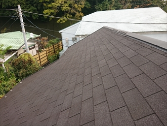 アスファルトシングル材が使われていた屋根