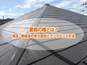 屋根の棟とは？棟瓦・棟板金の劣化症状とメンテナンス方法