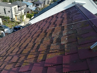 屋根表面の劣化具合