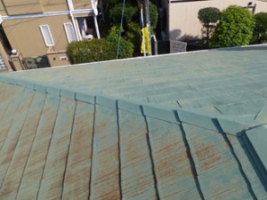 苔が生えた屋根