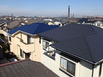 横浜市南区　屋根からの風景