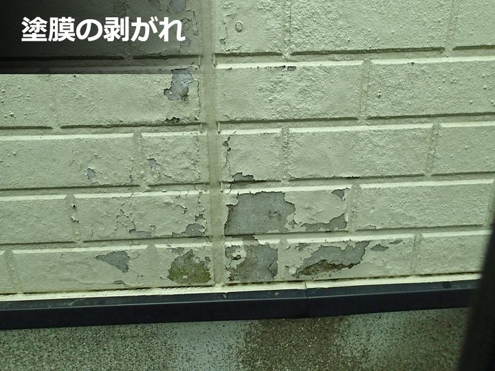 塗膜の剥がれ