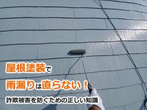 屋根塗装で雨漏りは直らない！詐欺被害を防ぐための正しい知識