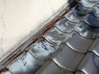 外壁と屋根の取り合い部の劣化