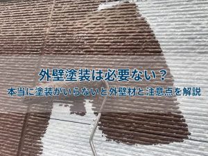 外壁塗装は必要ない？本当に塗装がいらないと外壁材と注意点を解説