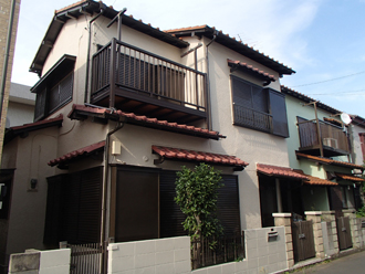 綾瀬市吉岡東で中古住宅のご購入をきっかけに外壁塗装、お好みの色になって新生活へ、施工前写真