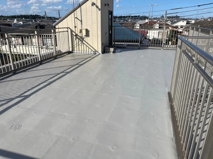 防水工事が施された屋上