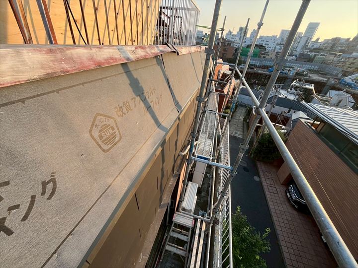 斜壁防水紙設置