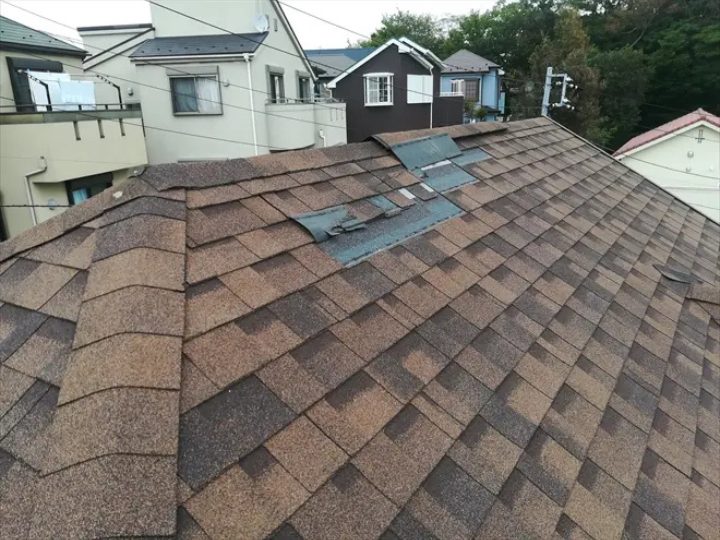 アスファルトシングルの剥がれ