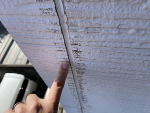 新築時のマスキング跡が残っていました