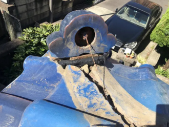 鬼瓦のメンテナンス