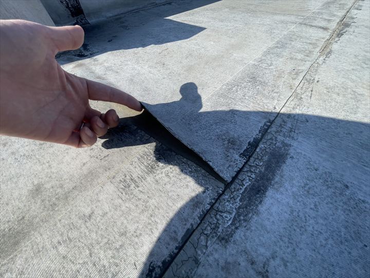 シートの剥がれがありました