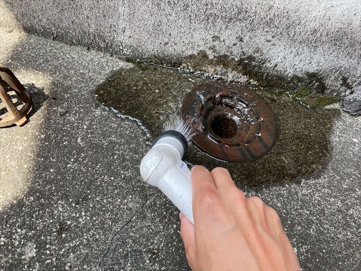 排水口の周りをチェック