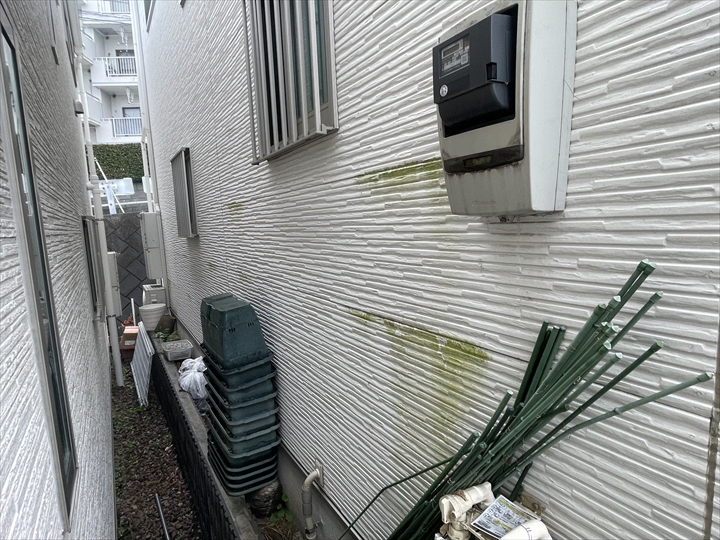 藻が生えてしまった外壁