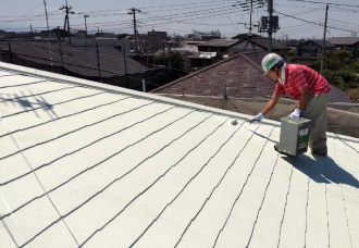 断熱塗料で屋根塗装