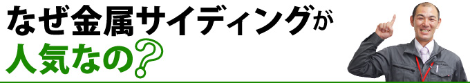 なぜ金属サイディングが人気なの？