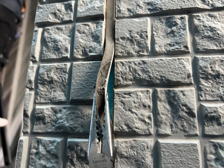 打ち替えの様子