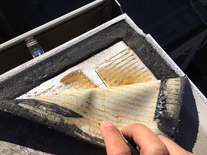 熱の影響があったシート防水