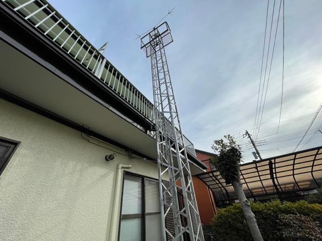 横浜市瀬谷区宮沢でアンテナ用の鉄塔を調査しました