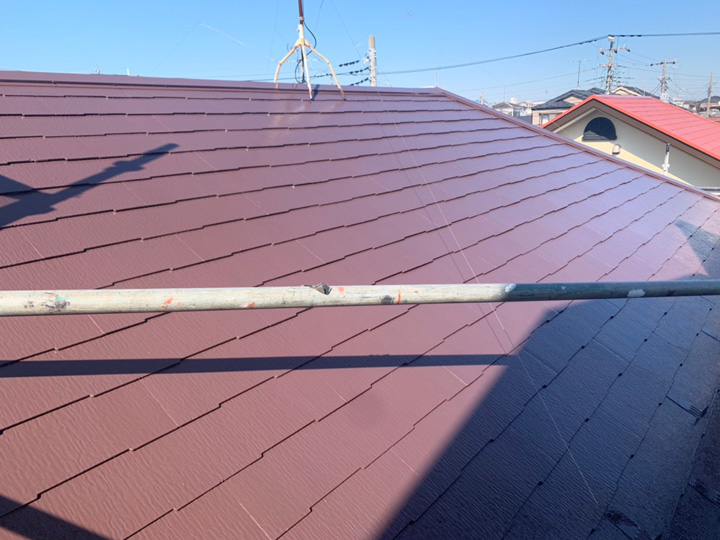 竣工、スレート屋根塗装