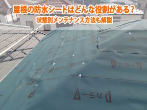 屋根の防水シートはどんな役割がある？状態別メンテナンス方法も解説