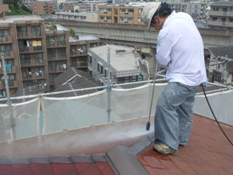 横浜市都筑区　高圧洗浄　屋根洗浄