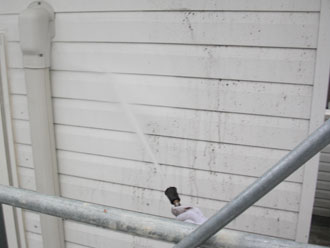 横浜市戸塚区　外壁塗装　外壁高圧洗浄